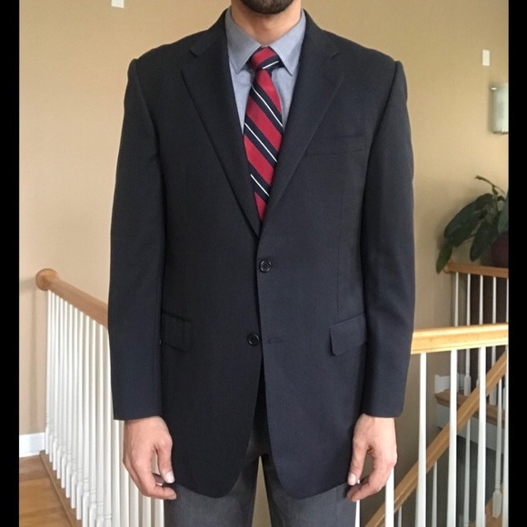 Burberry London Wool Textured Stripe Sportcoat 42L